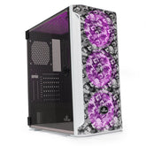 Gabinete Yeyian Ygh-49704 Hollow 2500 Atx 3 Ventiladores Argb Mesh Usb - Blanco